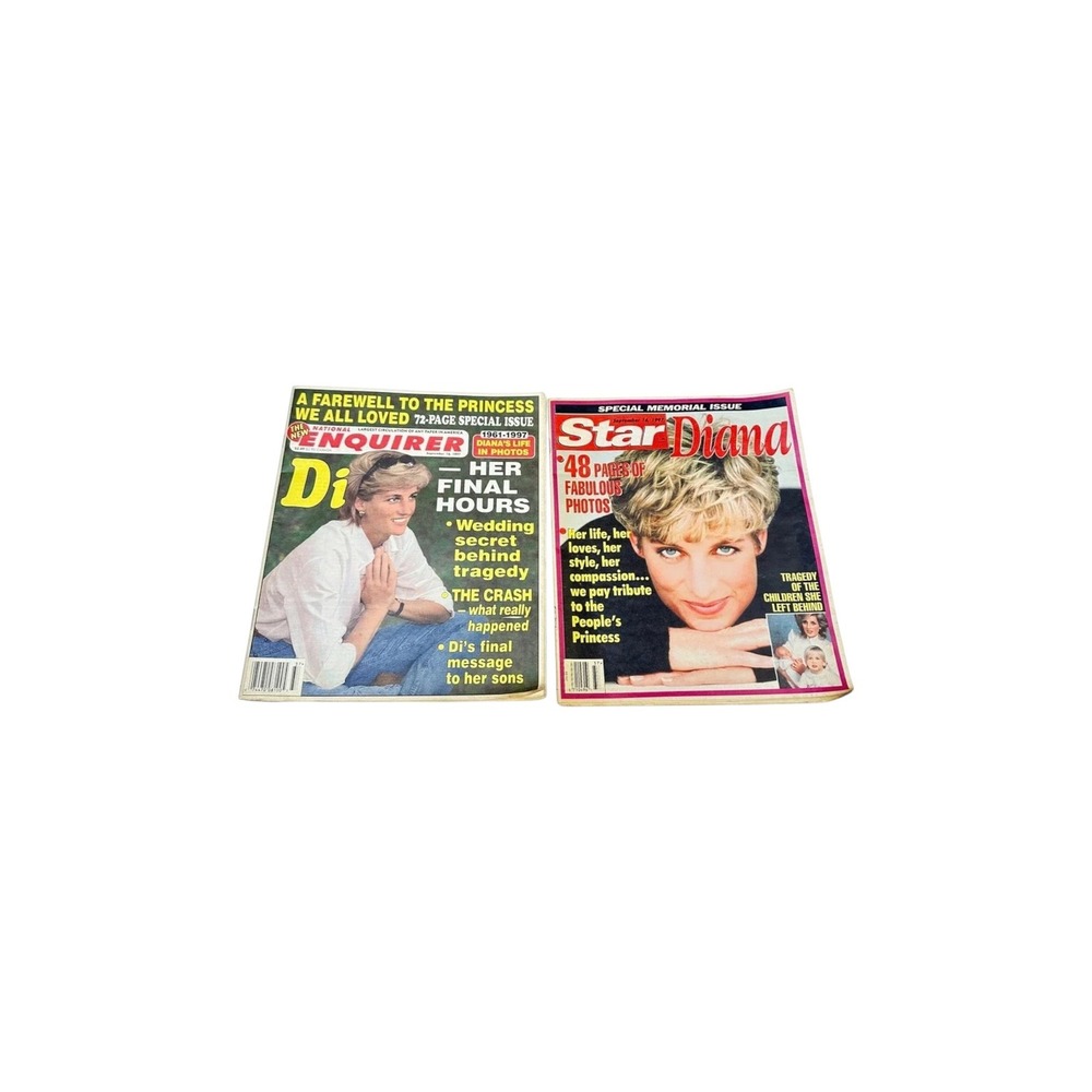 Princess Diana National Enquirer & Star‎ Magazines Lot 2 Sept 1997 Memorial